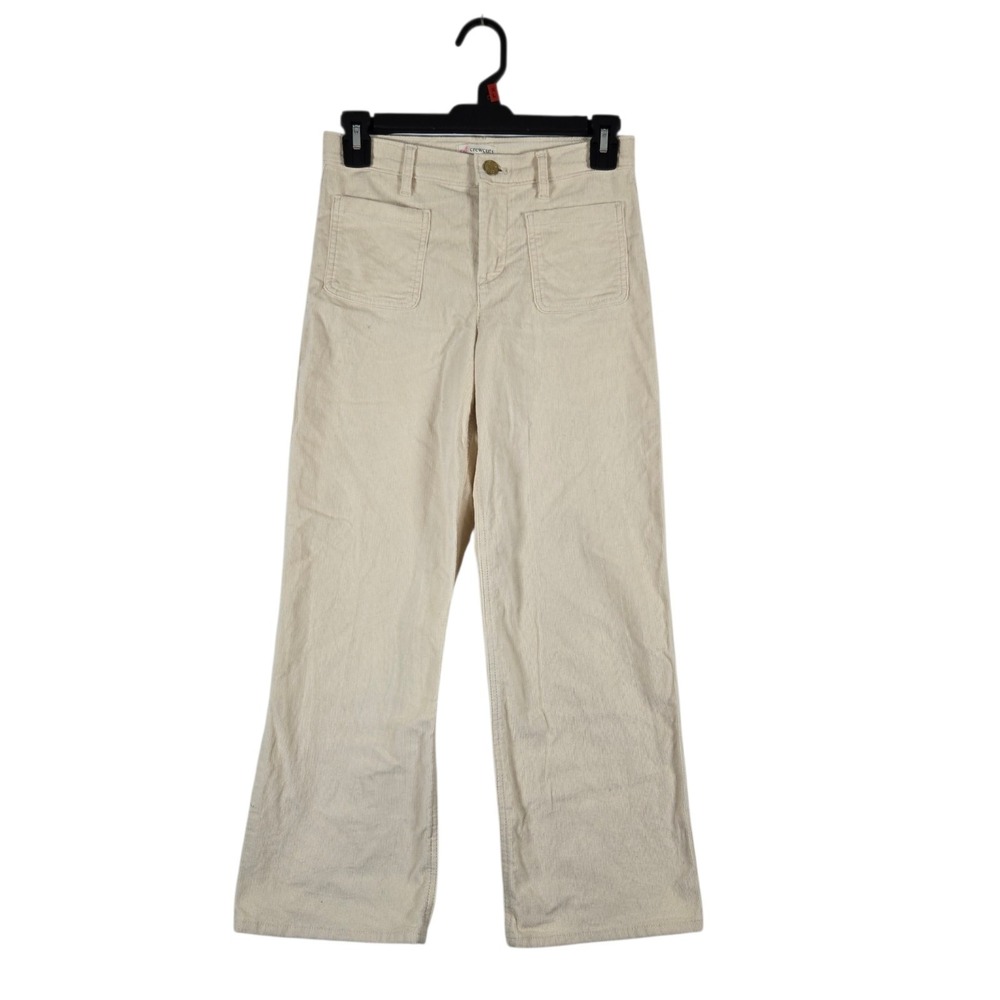Crewcuts Corduroy Pants Girls 10‎ Ivory Straight Leg Sailor Pockets